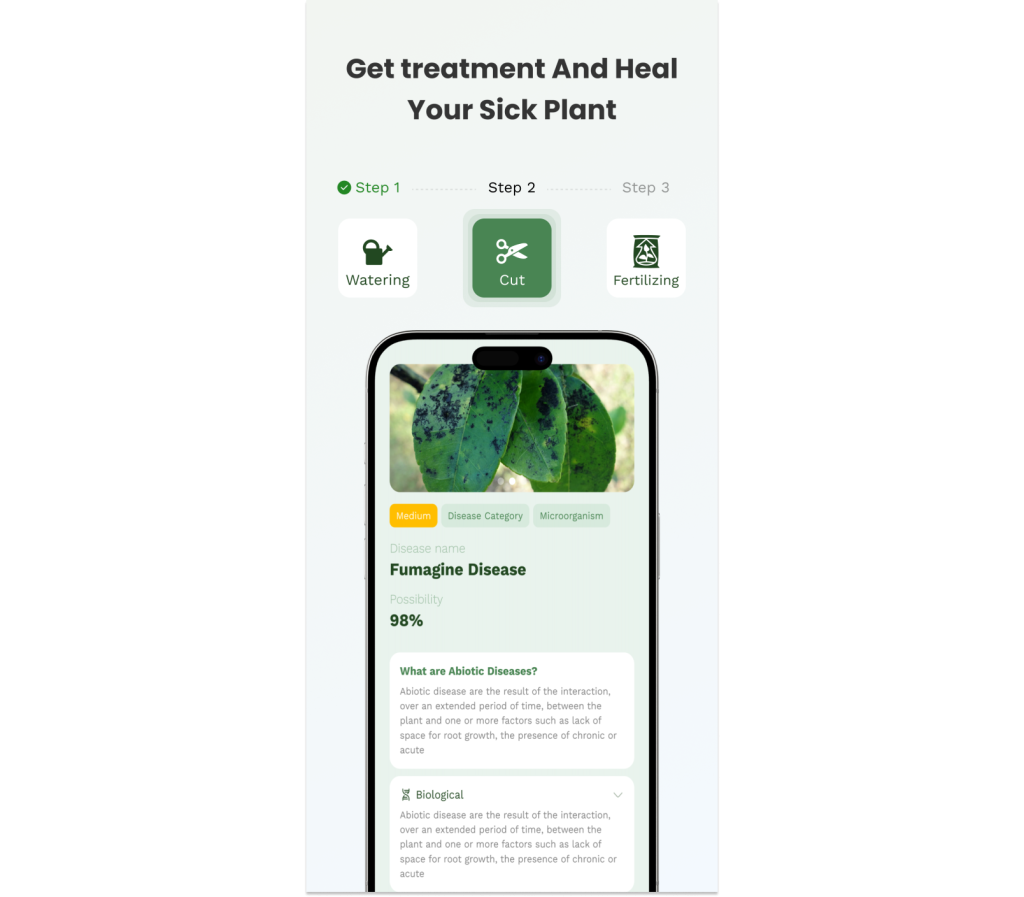 Treatment Sick Plant App